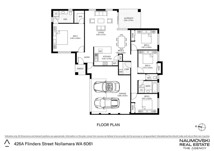 Floorplan of Homely house listing, 426A Flinders Street, Nollamara WA 6061