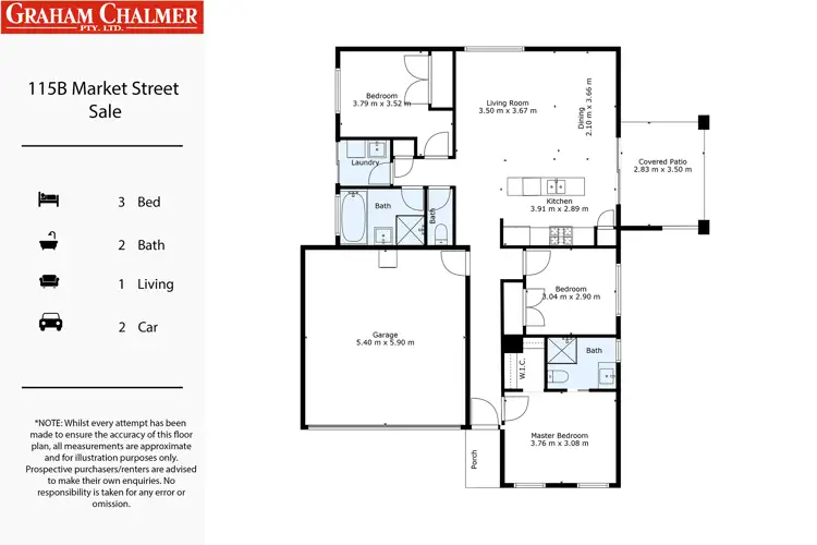 Floorplan of Homely house listing, 115B Market Street, Sale VIC 3850