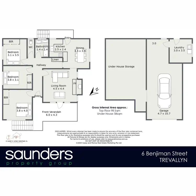 Floorplan of Homely house listing, 6 Benjamin Street, Trevallyn TAS 7250
