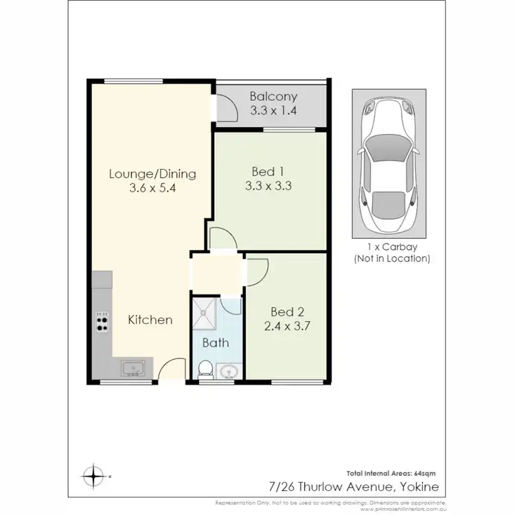 Floorplan of Homely apartment listing, 7/26 Thurlow Avenue, Yokine WA 6060