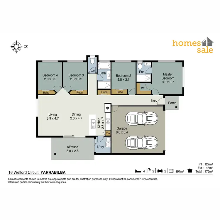 Floorplan of Homely house listing, 16 Welford Circuit, Yarrabilba QLD 4207