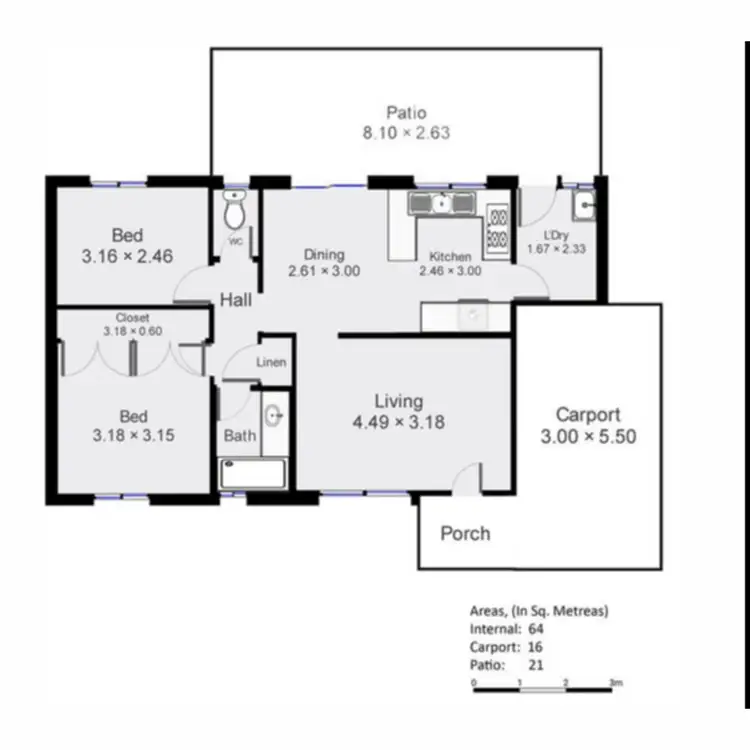 Floorplan of Homely villa listing, 7/18 Clarence Street, Tuart Hill WA 6060
