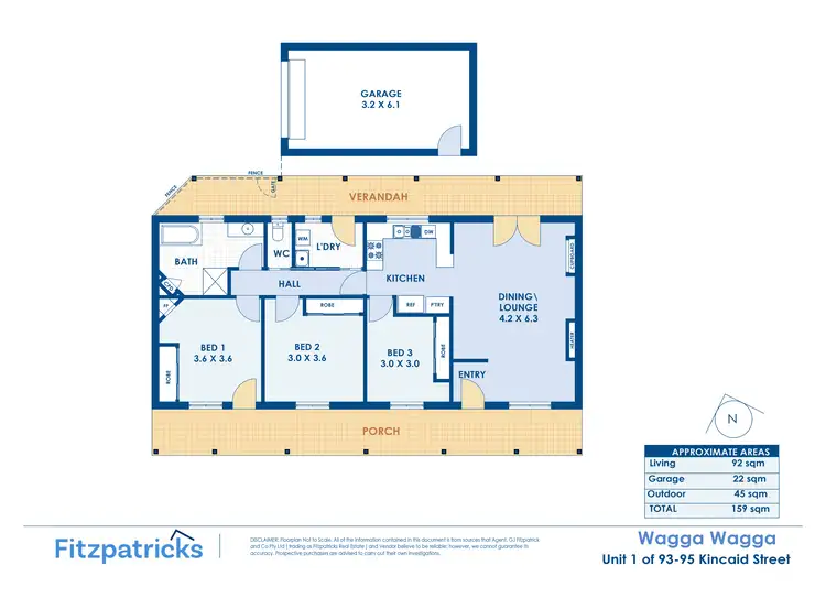 Floorplan of Homely villa listing, 1 & 2/93 - 95 Kincaid Street, Wagga Wagga NSW 2650