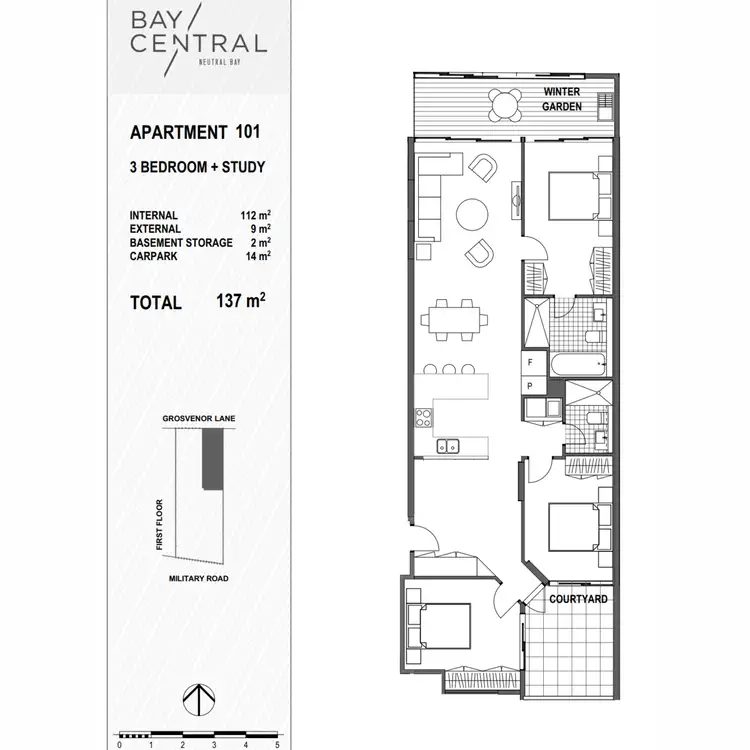 Floorplan of Homely apartment listing, 101/128 military military Road, Neutral Bay NSW 2089
