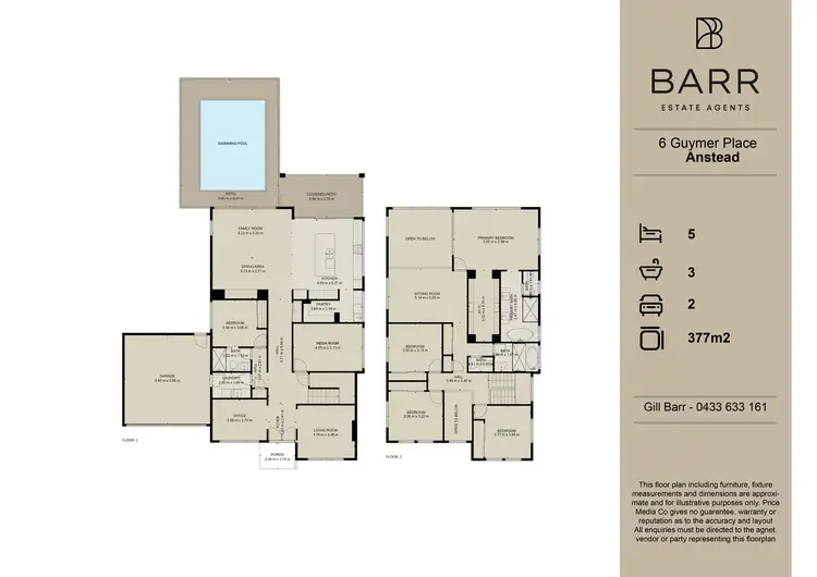Floorplan of Homely house listing, 6 Guymer Place, Anstead QLD 4070
