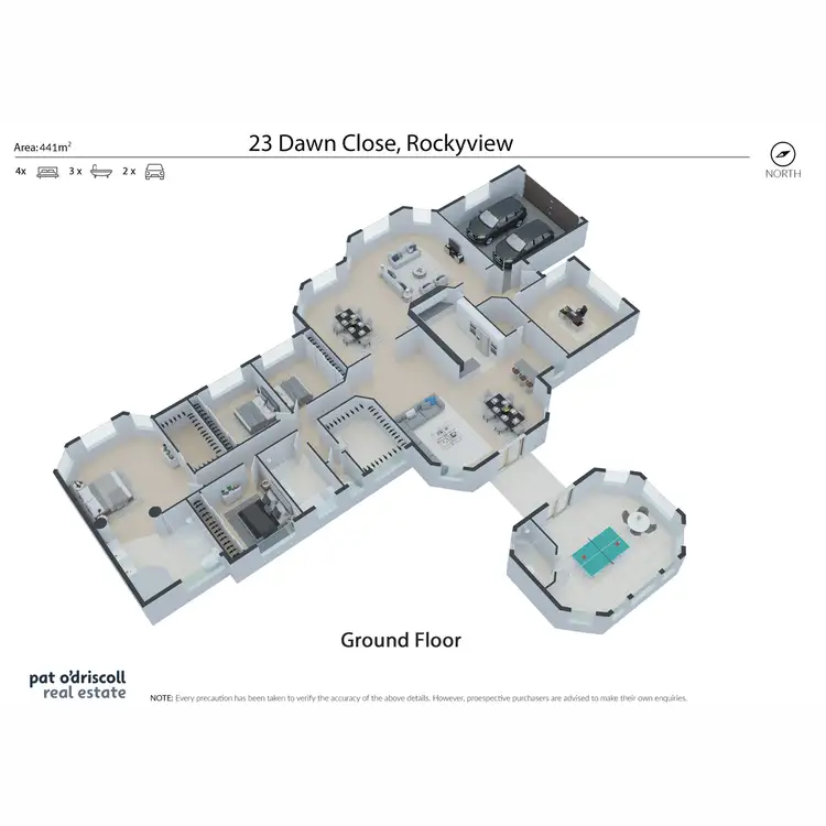 Floorplan of Homely house listing, 23 Dawn Close, Rockyview QLD 4701