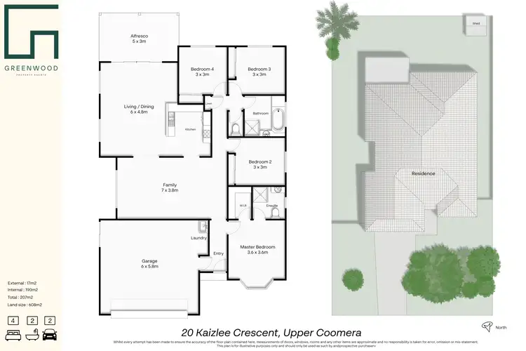 Floorplan of Homely house listing, 20 Kaizlee Crescent, Upper Coomera QLD 4209