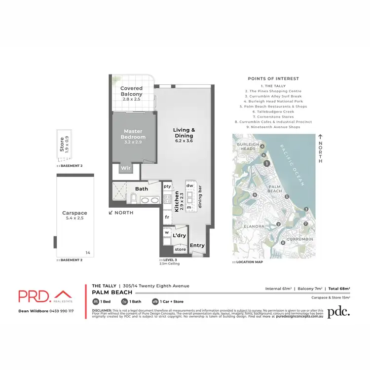 Floorplan of Homely unit listing, 305/14 Twenty Eighth Avenue, Palm Beach QLD 4221