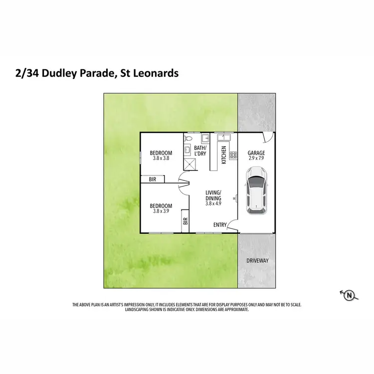 Floorplan of Homely unit listing, 2/34 Dudley Parade, St Leonards VIC 3223