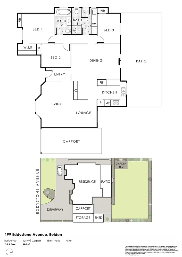 Floorplan of Homely house listing, 199 Eddystone Avenue, Beldon WA 6027