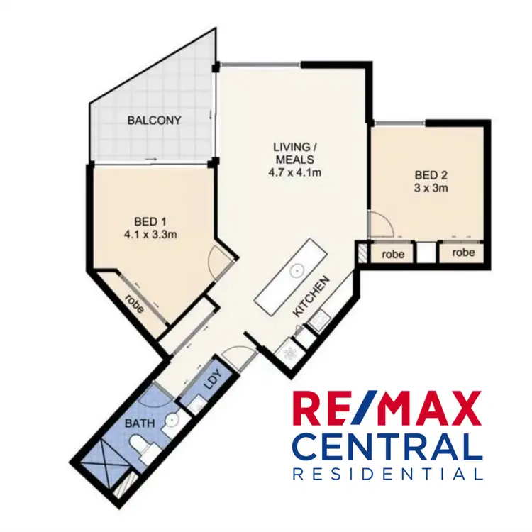 Floorplan of Homely apartment listing, Level 22/420 Queen Street, Brisbane City QLD 4000