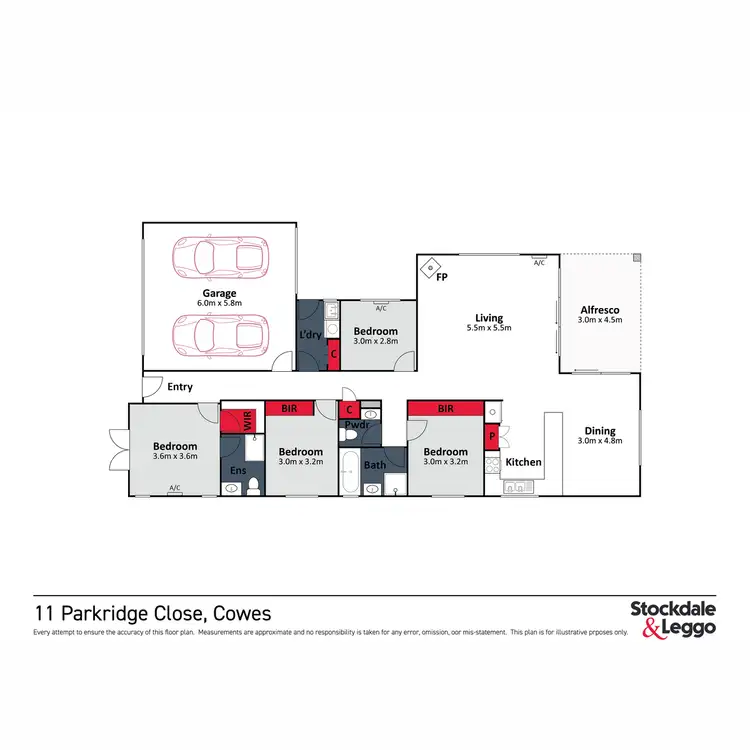 Floorplan of Homely house listing, 11 Parkridge Close, Cowes VIC 3922