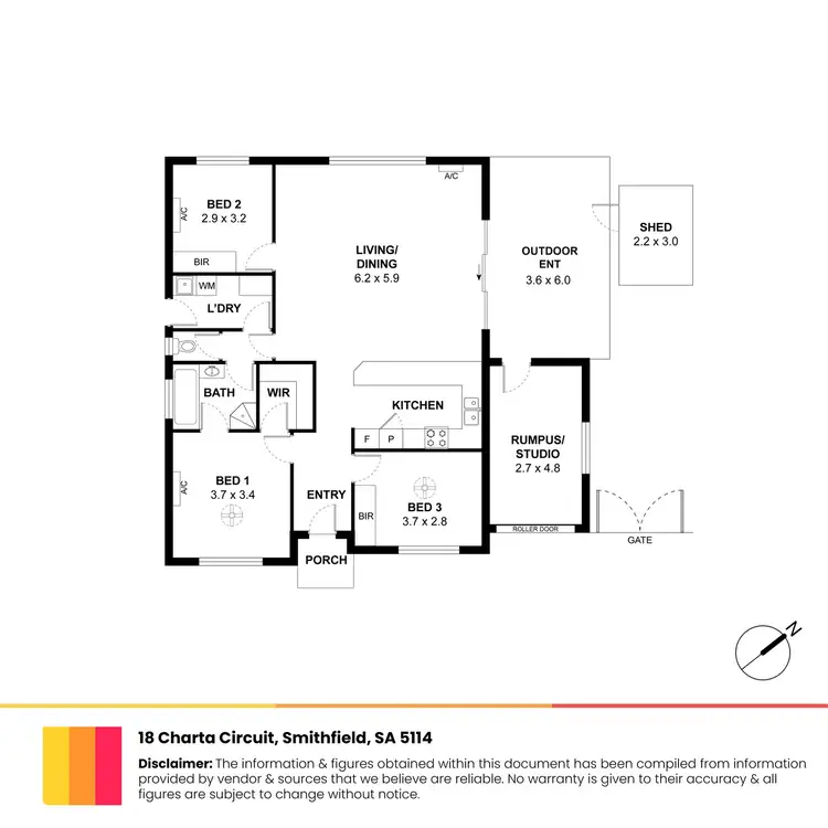Floorplan of Homely house listing, 18 Charta Circuit, Smithfield SA 5114