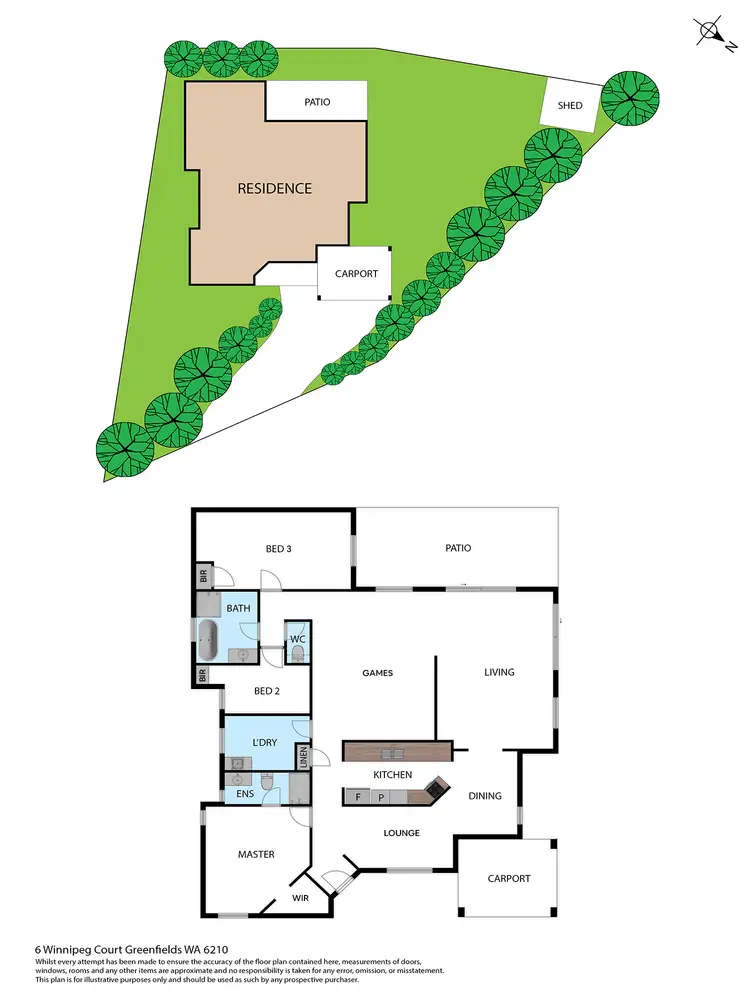 Floorplan of Homely house listing, 6 Winnipeg Court, Greenfields WA 6210