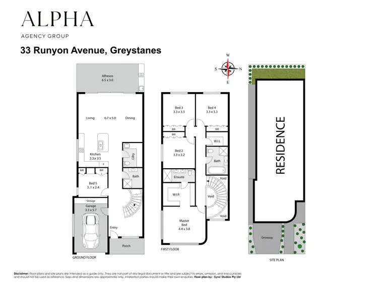 Floorplan of Homely semi-detached listing, 33A Runyon Avenue, Greystanes NSW 2145