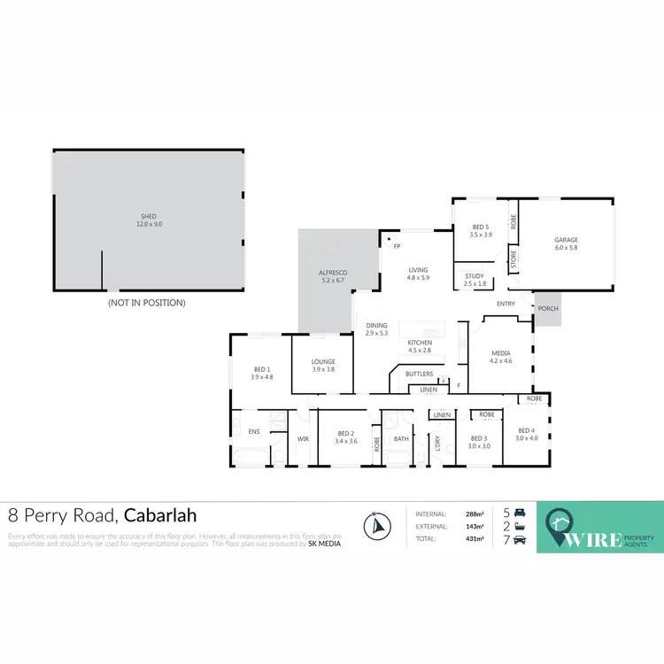 Floorplan of Homely house listing, 8 Perry Road, Cabarlah QLD 4352