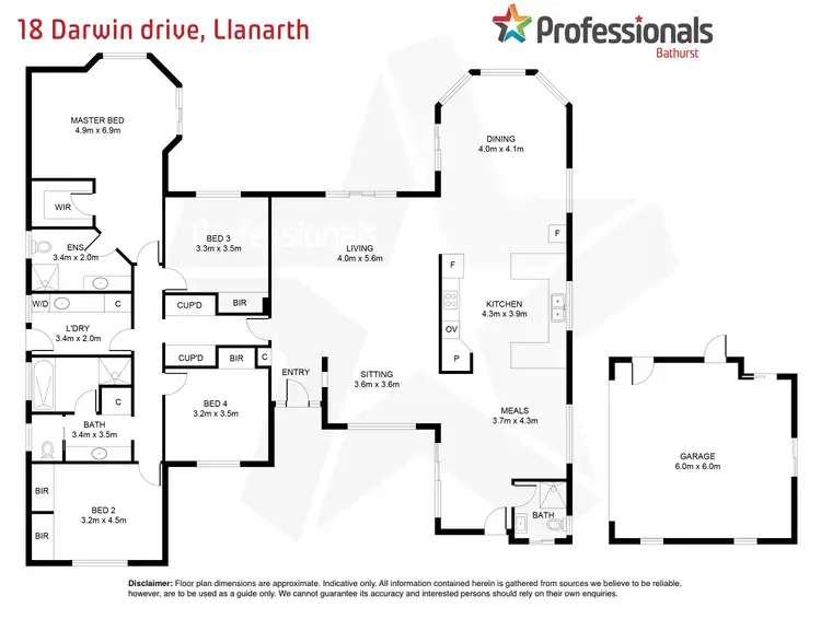 Floorplan of Homely house listing, 18 Darwin Drive, Llanarth NSW 2795