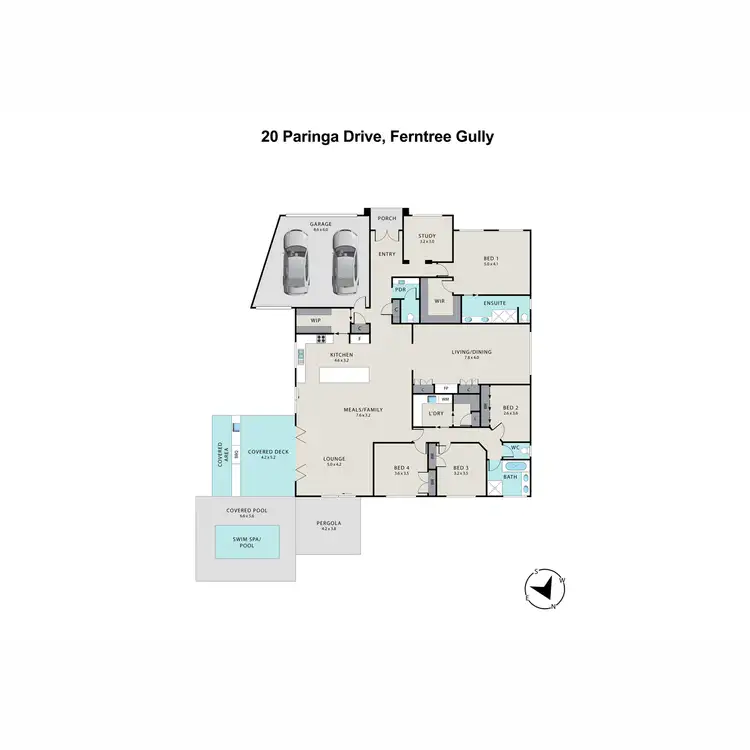 Floorplan of Homely house listing, 20 Paringa Drive, Ferntree Gully VIC 3156