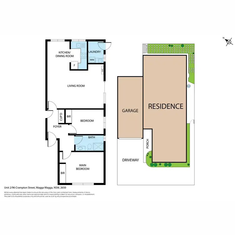 Floorplan of Homely unit listing, 2/96 Crampton Street, Wagga Wagga NSW 2650