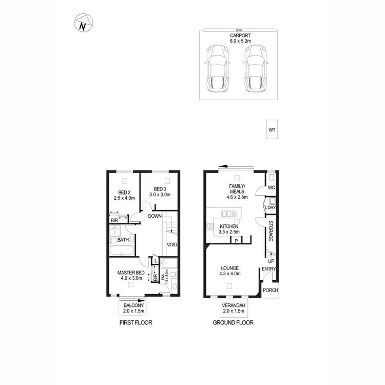 Floorplan of Homely townhouse listing, 38E Leader Avenue, Kilburn SA 5084