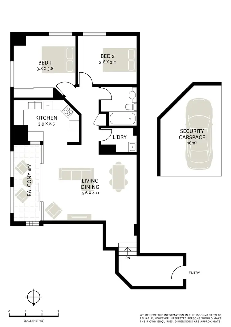 Floorplan of Homely apartment listing, 507/105-113 Campbell Street, Surry Hills NSW 2010