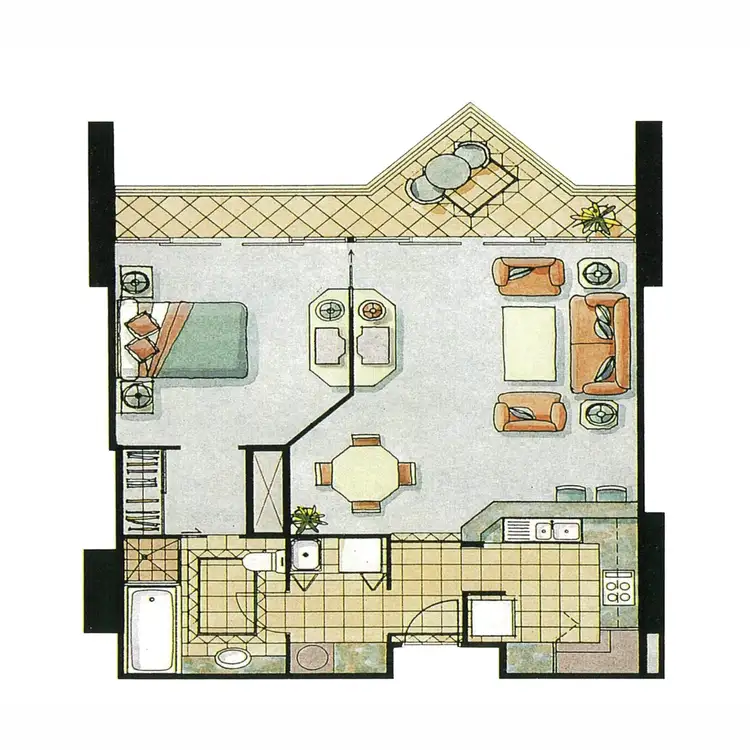 Floorplan of Homely apartment listing, 502/5 Palm Avenue, Surfers Paradise QLD 4217