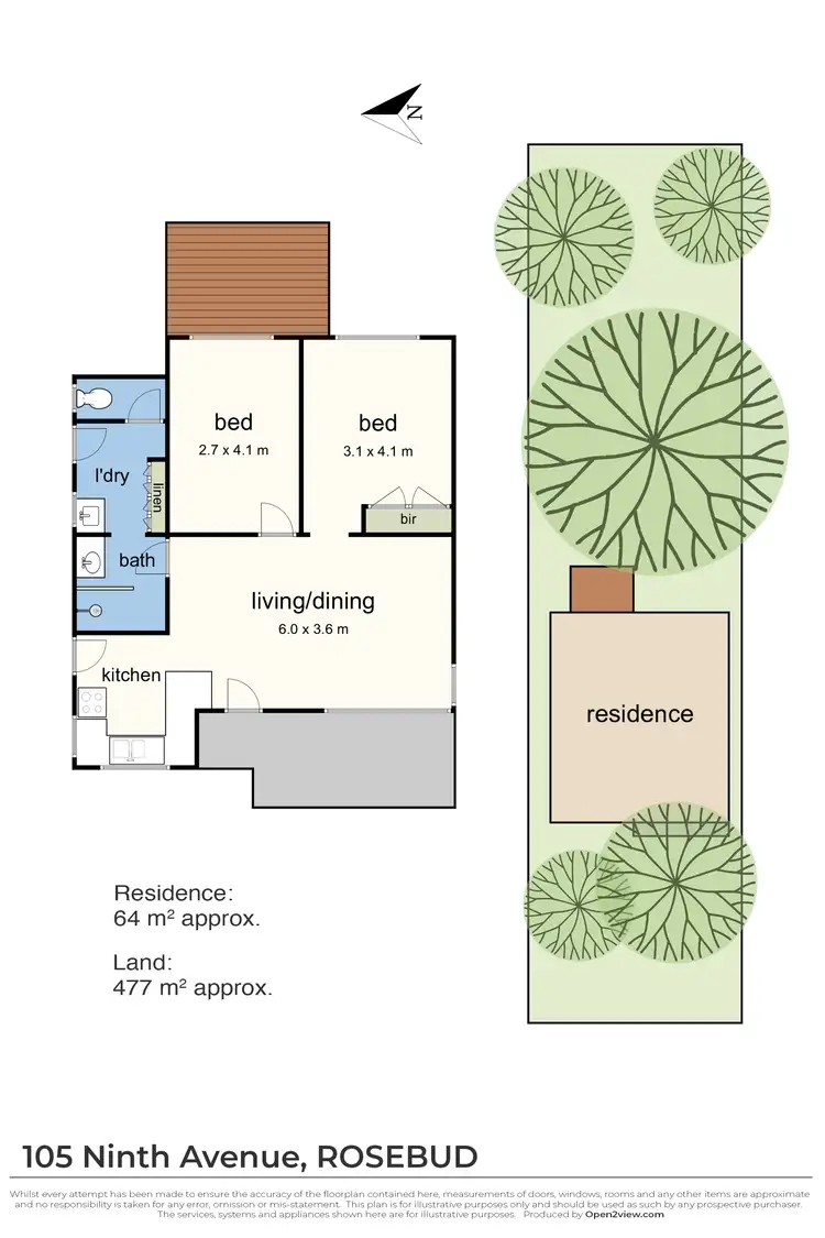 Floorplan of Homely house listing, 105 Ninth Avenue, Rosebud VIC 3939