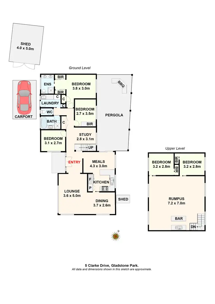 Floorplan of Homely house listing, 5 Clarke Drive, Gladstone Park VIC 3043