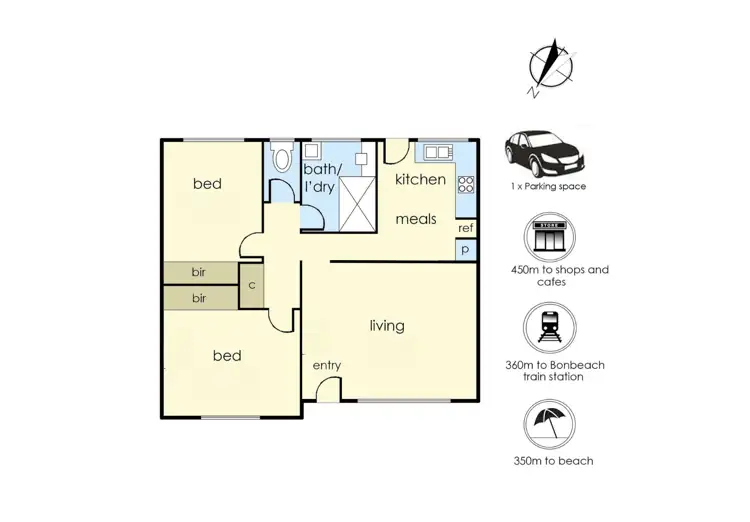 Floorplan of Homely unit listing, 6/396-397 Station Street, Bonbeach VIC 3196
