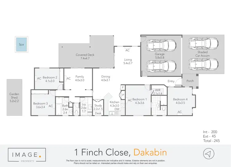 Floorplan of Homely house listing, 1 Finch Close, Dakabin QLD 4503