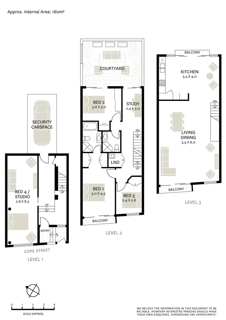 Floorplan of Homely townhouse listing, 235 Cope Street, Waterloo NSW 2017