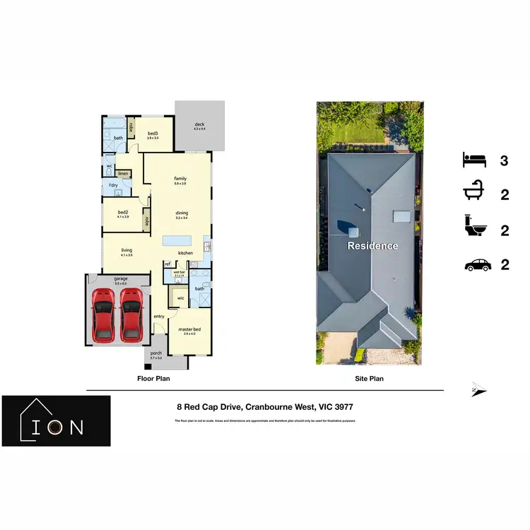 Floorplan of Homely house listing, 8 Red Cap Drive, Cranbourne West VIC 3977