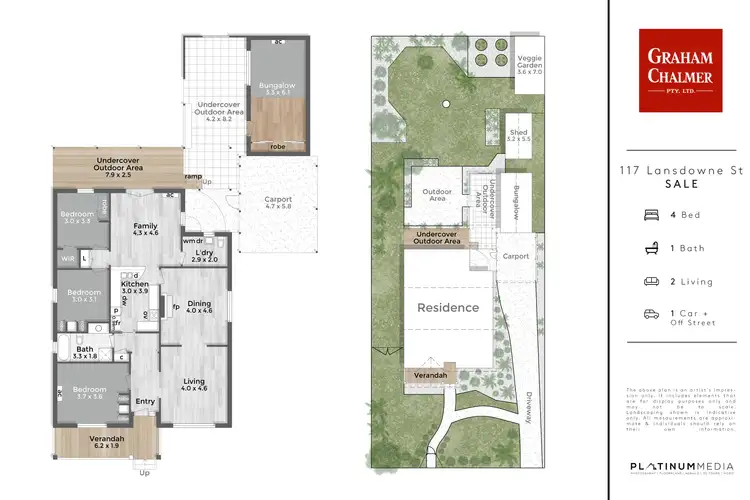 Floorplan of Homely house listing, 117 Lansdowne Street, Sale VIC 3850