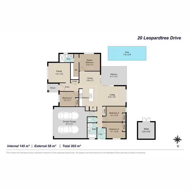 Floorplan of Homely house listing, 20 Leopardtree Drive, Upper Caboolture QLD 4510