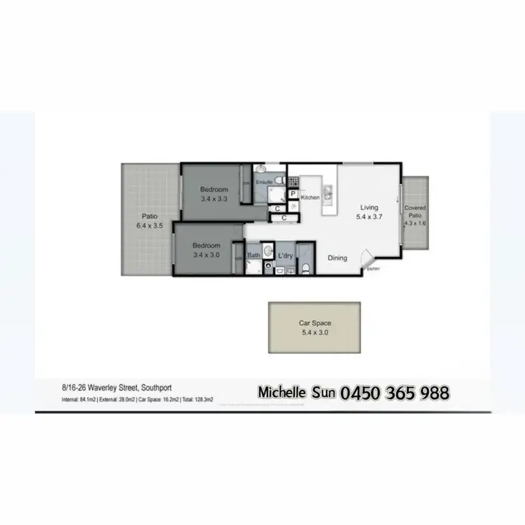Floorplan of Homely apartment listing, 8/16-26 WAVERLEY Street, Southport QLD 4215