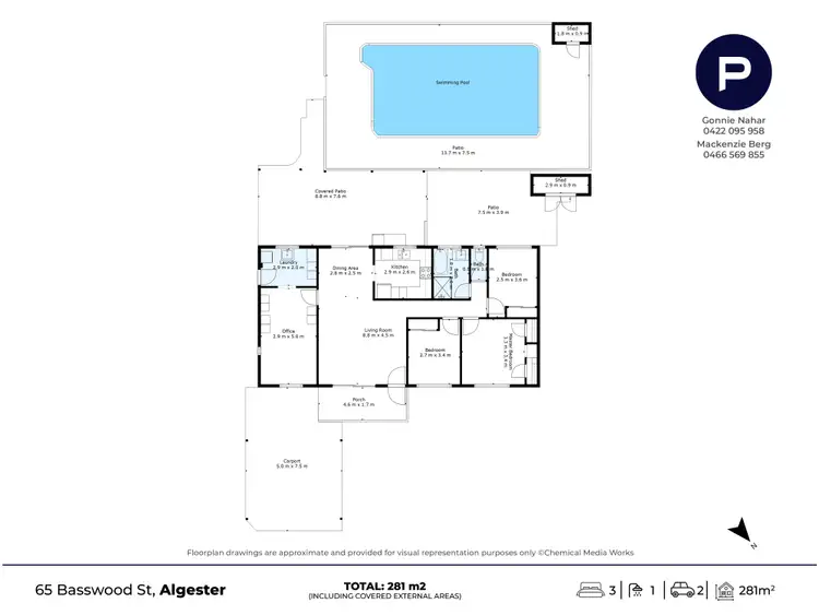 Floorplan of Homely house listing, 65 Basswood Street, Algester QLD 4115