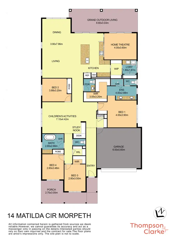 Floorplan of Homely house listing, 14 Matilda Circle, Morpeth NSW 2321