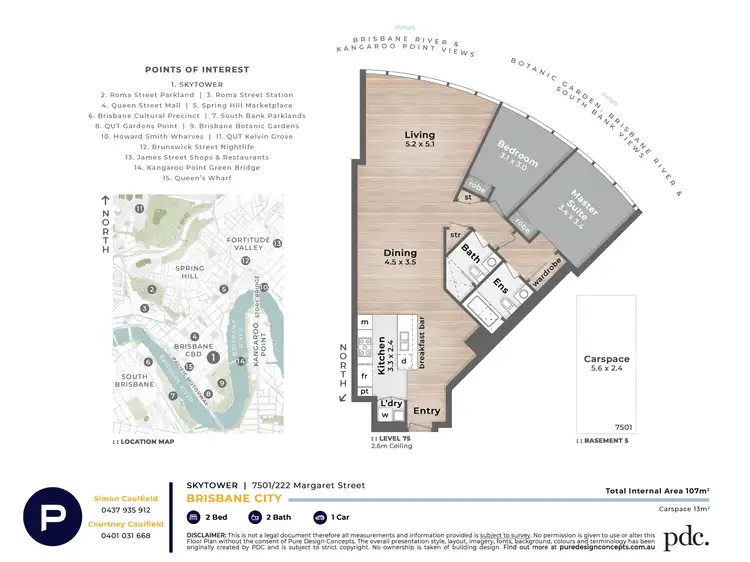 Floorplan of Homely apartment listing, 7501/222 Margaret Street, Brisbane City QLD 4000
