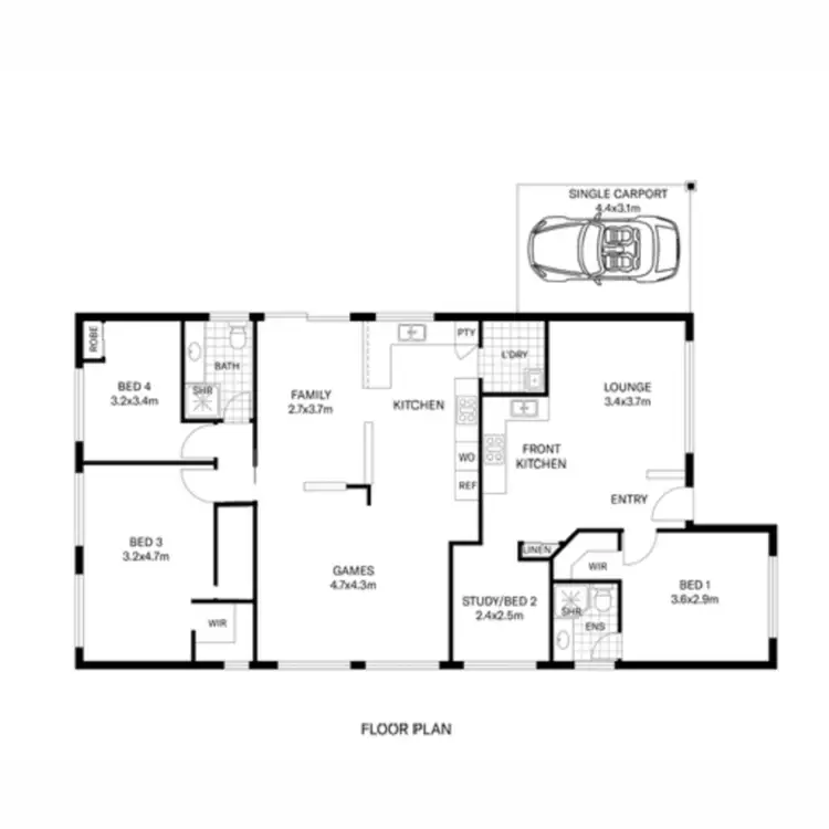 Floorplan of Homely unit listing, 11 Renshaw Boulevard, Clarkson WA 6030