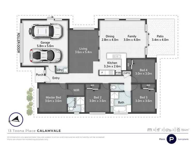 Floorplan of Homely house listing, 13 Toona Place, Calamvale QLD 4116