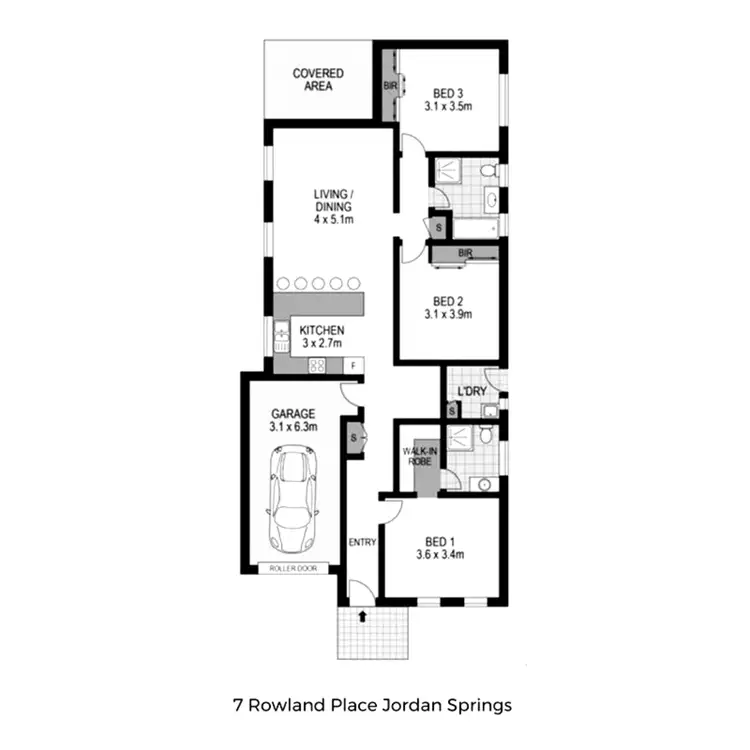 Floorplan of Homely house listing, 7 Rowland Place, Jordan Springs NSW 2747
