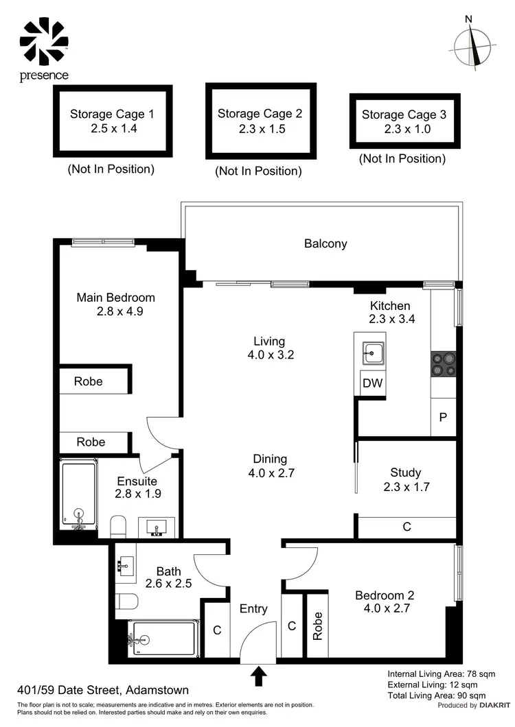 Floorplan of Homely unit listing, 401/59 Date Street, Adamstown NSW 2289