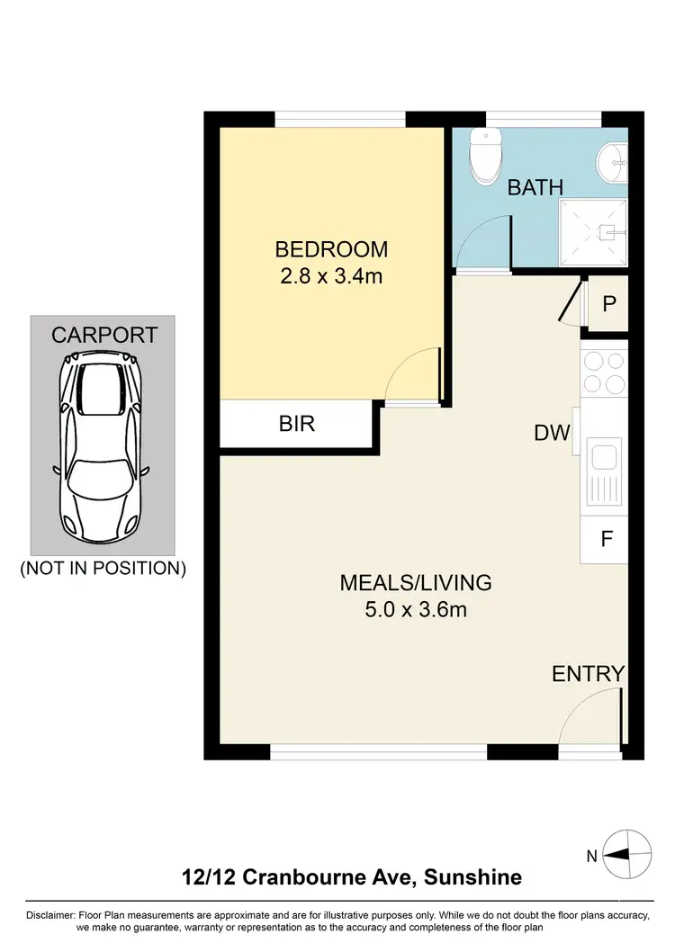 Floorplan of Homely flat listing, 12/12 Cranbourne Avenue, Sunshine North VIC 3020