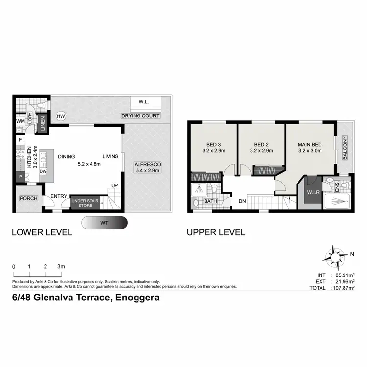 Floorplan of Homely townhouse listing, 6/48 Glenalva Terrace, Enoggera QLD 4051