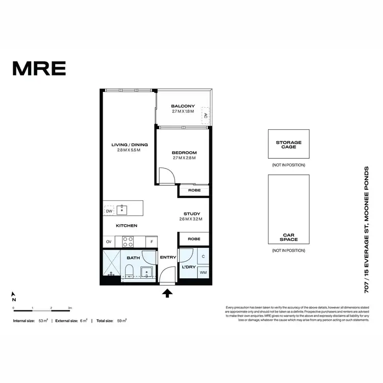 Floorplan of Homely apartment listing, 707/15 Everage Street, Moonee Ponds VIC 3039