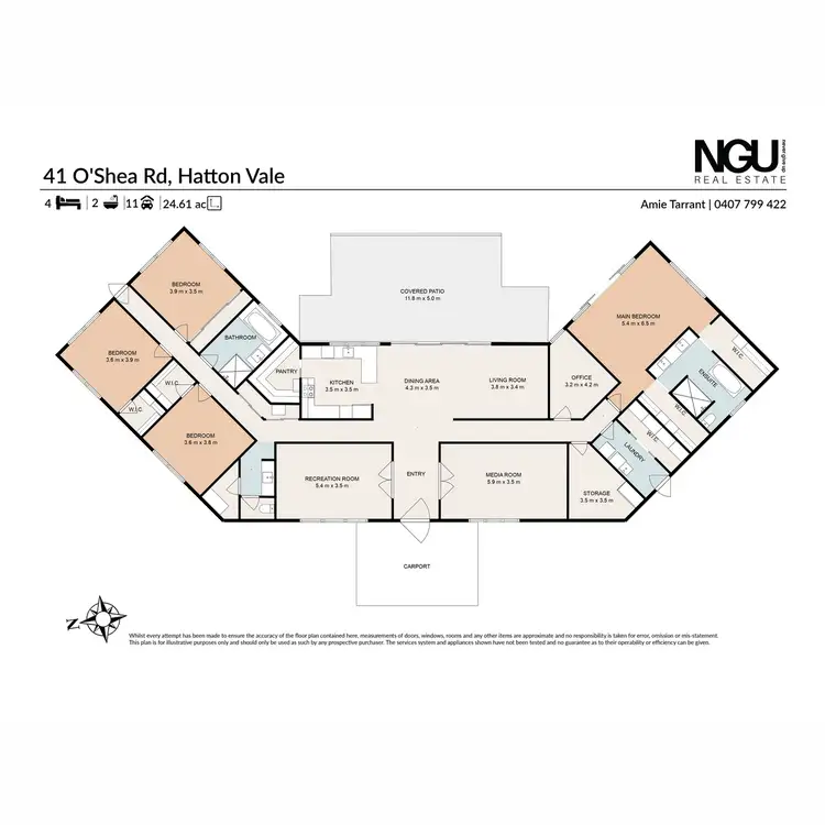 Floorplan of Homely rural property listing, 41 O'Shea Road, Hatton Vale QLD 4341