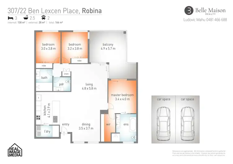 Floorplan of Homely apartment listing, 307/22-24 Ben Lexcen Place, Robina QLD 4226