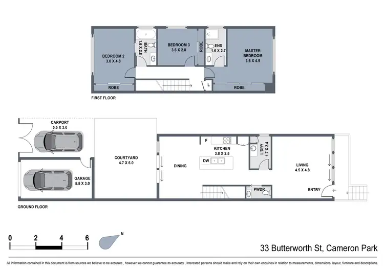 Floorplan of Homely unit listing, 33 Butterworth Street, Cameron Park NSW 2285