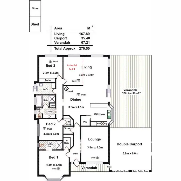 Floorplan of Homely house listing, 12 Gangell Court, Williamstown SA 5351