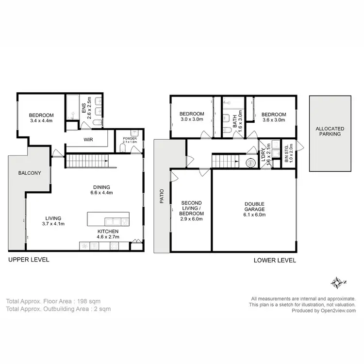 Floorplan of Homely townhouse listing, 1 Goshawk Way, Kingston TAS 7050